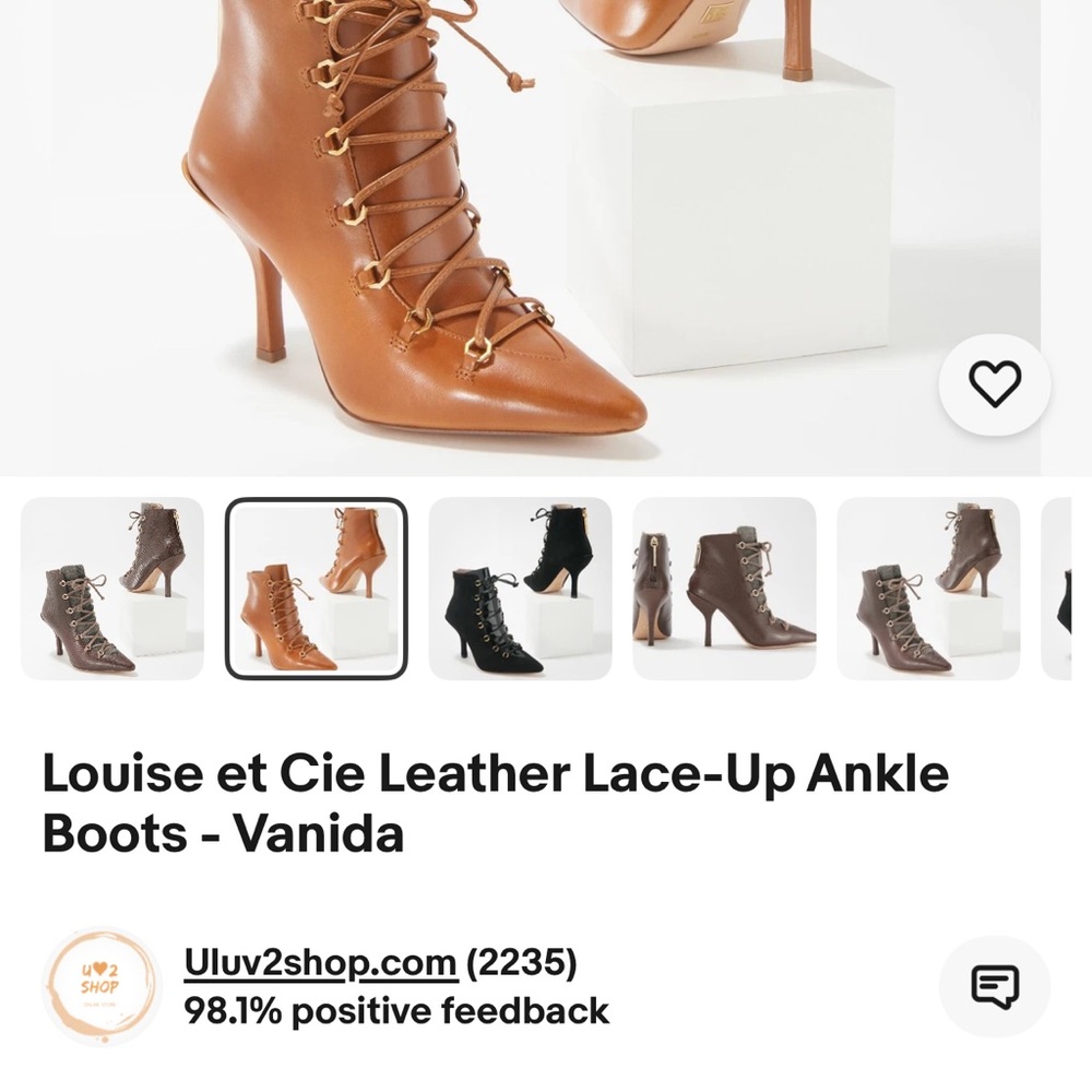 Louise et Cie Tan Lace-Up Heels - Picture 2 of 5